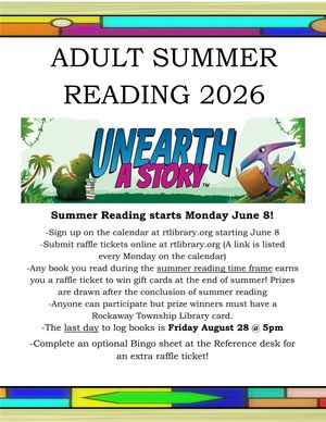 Adult Summer Reading Adult Summer Reading